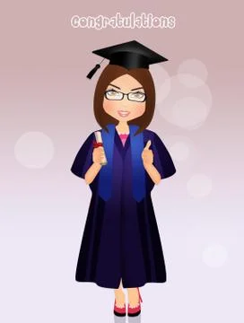 Congratulations for graduation Stock Illustration