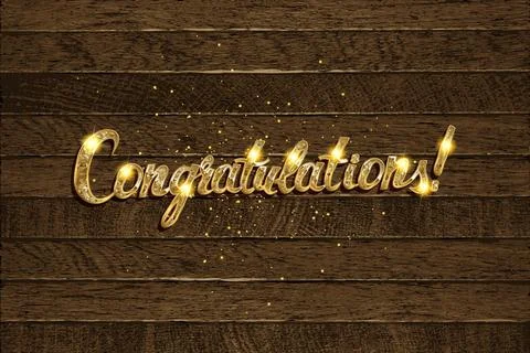 Congratulations - hand drawn lettering Stock Illustration