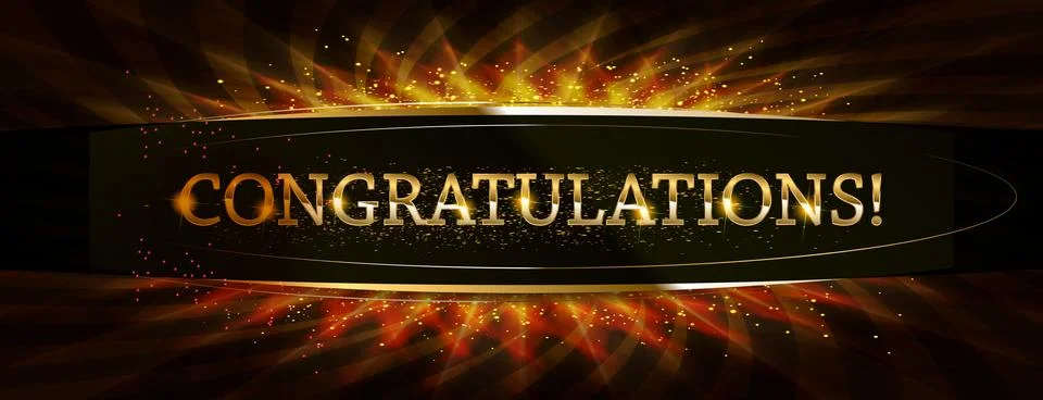 Congratulations. Hand lettering. Stock Illustration