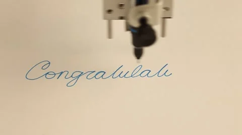 Congratulations - handwritten  note Video stock 64550430
