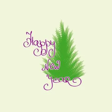 Congratulations happy new year. Stock Illustration