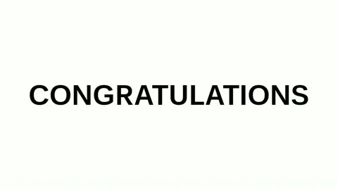 Congratulations Heartbeat Animation HD Resolution 4K Stock Footage 158206111