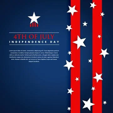 Congratulations on the Independence Day of the USA - Vector Stock Illustration