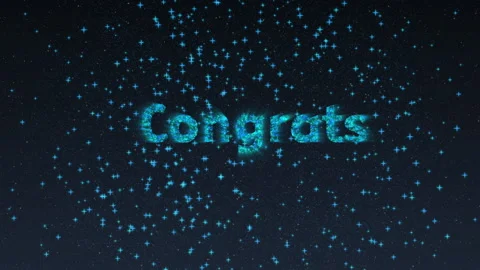 Congratulations loop able greeting text with Beautiful Sparkling Fireworks Stock Footage 171693043