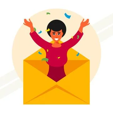 Congratulations-by-mail Stock Illustration
