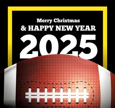 Congratulations on the New Year 2025 on the background of the ball for Amer.. Stock Illustration