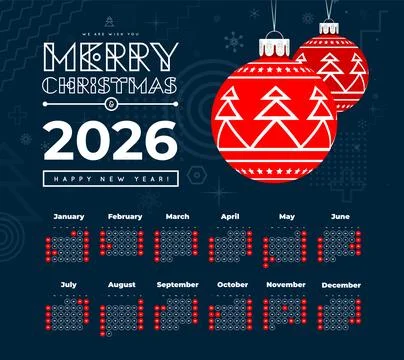 Congratulations on the New Year 2026 on the back ground of Christmas tree b.. Stock Illustration