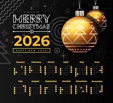 Congratulations on the New Year 2026 on the back ground of Christmas tree b.. Stock Illustration