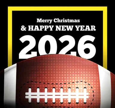 Congratulations on the New Year 2026 on the background of the ball for Amer.. Stock Illustration