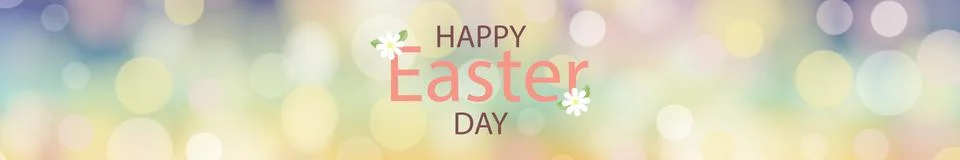 Congratulations on Orthodox Easter, bokeh background - Vector Stock Illustration