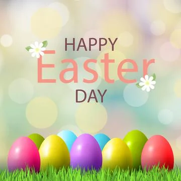 Congratulations on Orthodox Easter, bokeh background - Vector 스톡 일러스트