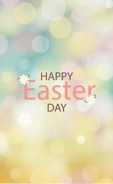 Congratulations on Orthodox Easter, bokeh background - Vector Stock Illustration