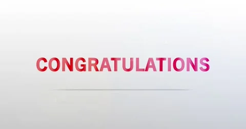 Congratulations. Particle Logo. Red Text Animation Stock Footage 138896579