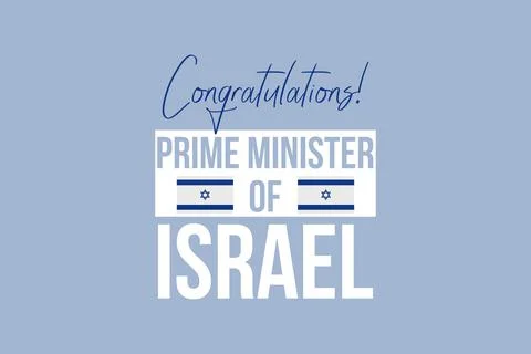 Congratulations Prime Minister - vector illustration. Stock Illustration