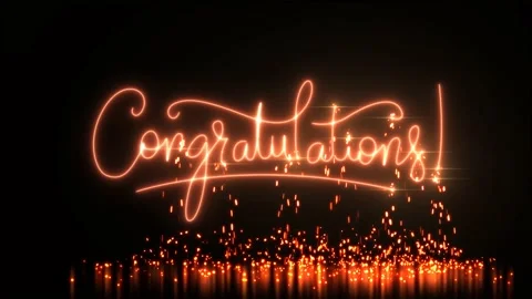 Congratulations script word animated in ... | Stock Video | Pond5