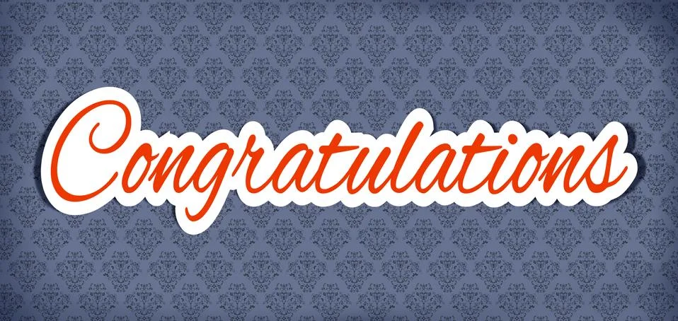 Congratulations sticker Stock Illustration