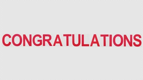 Congratulations Stop Motion On Alpha Channel Stock Footage 285505665