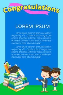 Congratulations students poster Stock Illustration