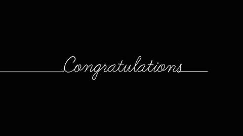 Congratulations text animated continuous single one line art word animation Stock Footage 313420662