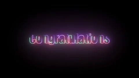 Congratulations Text Animation | Celebration Motion Graphic MP4 Stock Footage 324801821