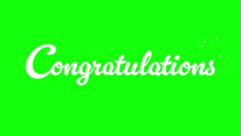 Congratulations text animation on green screen – perfect for birthda Stock Footage 311236092