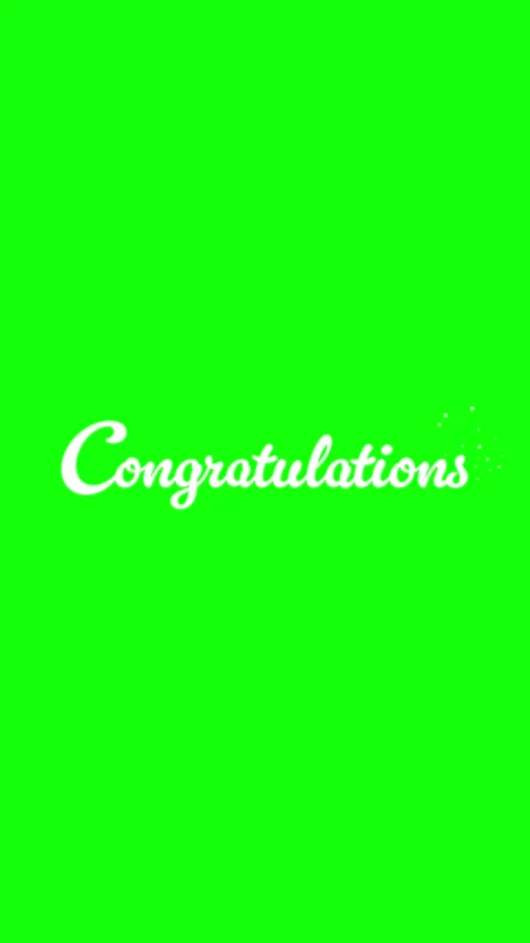 Congratulations text animation on green screen – perfect for birthday, graduat Stock Footage 311236106