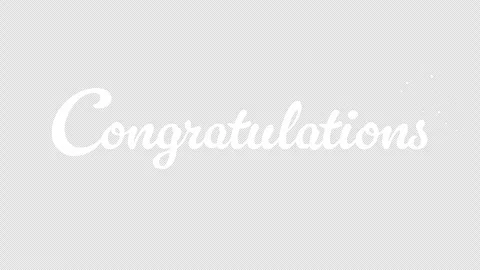 Congratulations text animation on transparent background – perfect for birthda Stock Footage 311236114