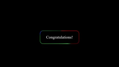 Congratulations text -shimmering-animated-border-gradient-effect Stock Footage 271323745