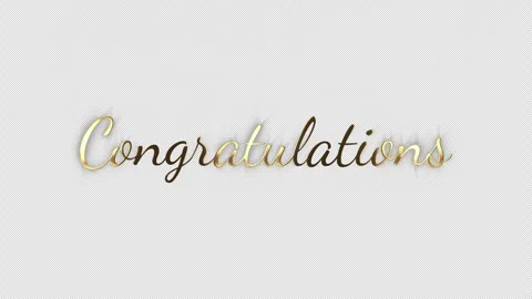 Congratulations title animation. Congratulations intro. Stock Footage 321029229