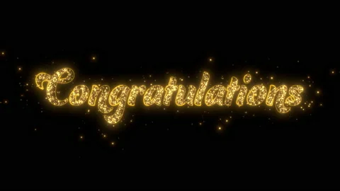 Congratulations transparent motion graphics Stock Footage 147980499