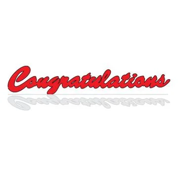 Congratulations - Typography, Lettering, Handwritten, vector for greeting - V Stock Illustration