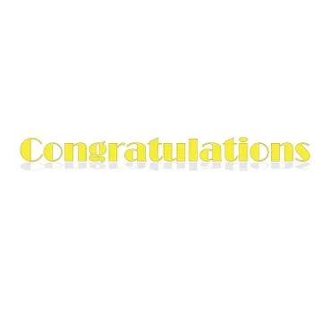 Congratulations - Typography, Lettering, Handwritten, vector for greeting - V Stock Illustration