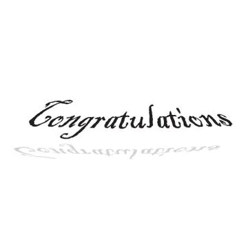 Congratulations - Typography, Lettering, Handwritten, vector for greeting - V Stock Illustration