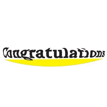 Congratulations - Typography, Lettering, Handwritten, vector for greeting - V Stock Illustration