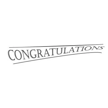 Congratulations - Typography, Lettering, Handwritten, vector for greeting - V Stock Illustration