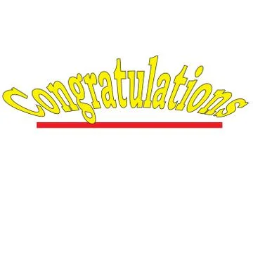 Congratulations - Typography, Lettering, Handwritten, vector for greeting - V Stock Illustration
