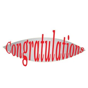 Congratulations - Typography, Lettering, Handwritten, vector for greeting - V Stock Illustration