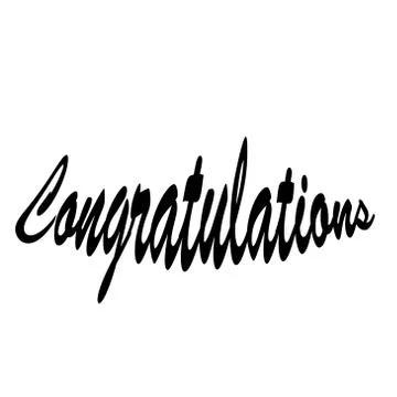 Congratulations - Typography, Lettering, Handwritten, vector for greeting - V Stock Illustration