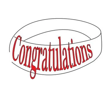 Congratulations - Typography, Lettering, Handwritten, vector for greeting - V Stock Illustration