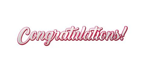 Congratulations - Typography, Lettering, Handwritten, vector for greeting card Stock Illustration