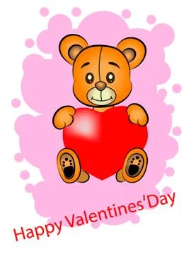 Congratulations on Valentine's Day. Stock Illustration