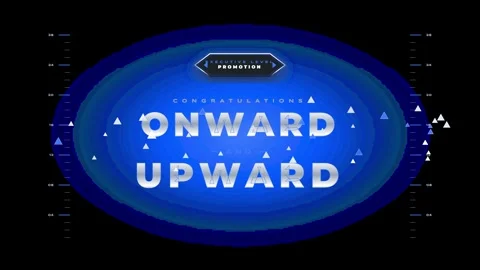 Congratulations on your promotion with a blue background and shapes Stock Footage 344513111