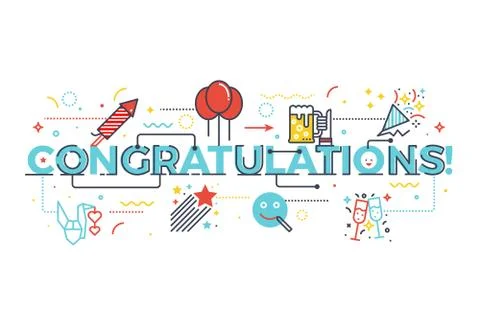 CongratulationWord Stock-Illustration