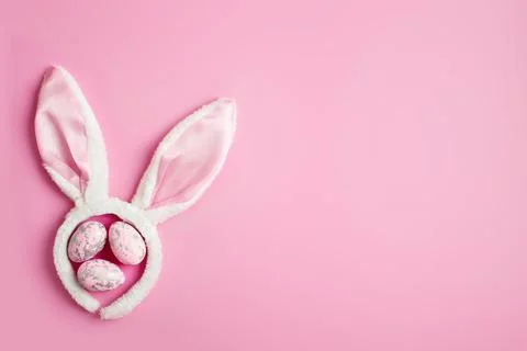 Congratulatory easter background. Background with copy space. Selective focus Stock Photos