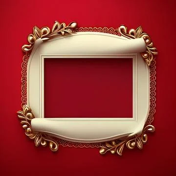 Congratulatory frame or postcard with place for text. AI generated. Stock Illustration