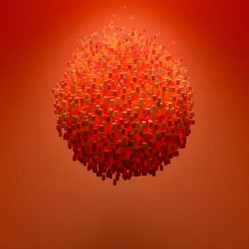 Congregation of cubes, 3d rendering イラスト素材