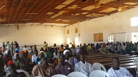 A Congregation Waiting to Begin  co Stock Footage 116624387