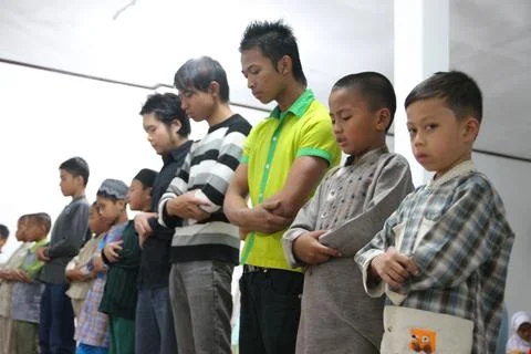 Congregational prayer Stock Photos