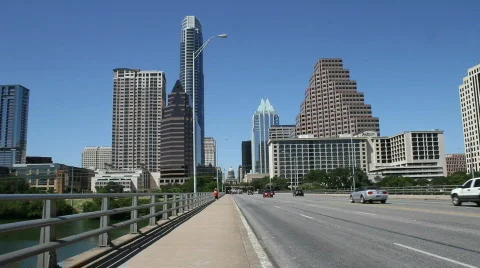 Congress Bridge Traffic Stock Footage 794604