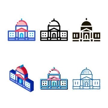 Congress icon vector outline series Illustrazione stock
